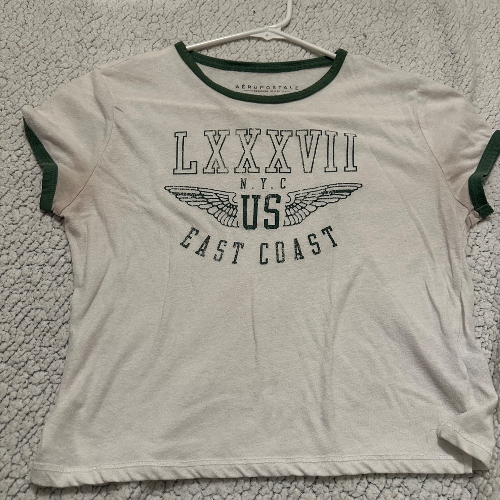 Aeropostale Off-White Short Sleeve Tee